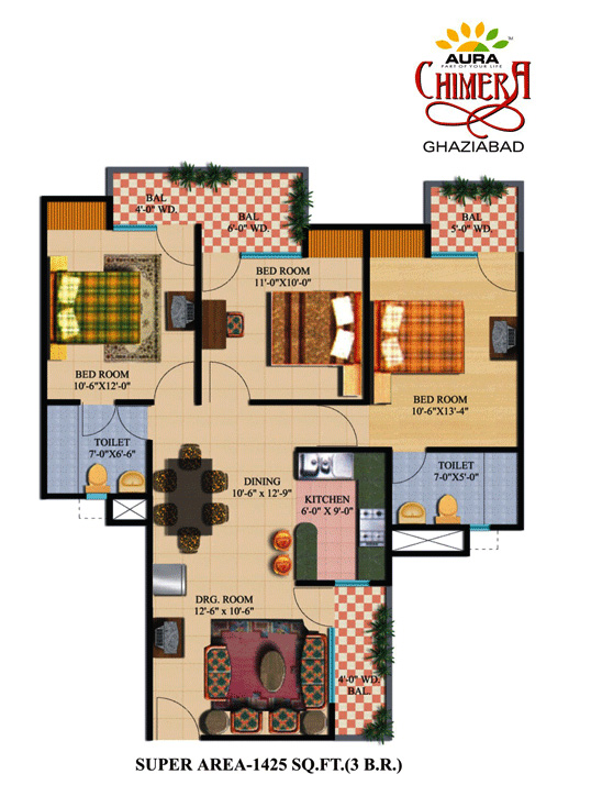 Aura Chimera 3bhk Floor Plan Aura Chimera 3bhk Floor Plan