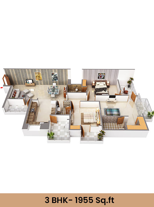 Buy 3bhk Flats at The lotus Pond